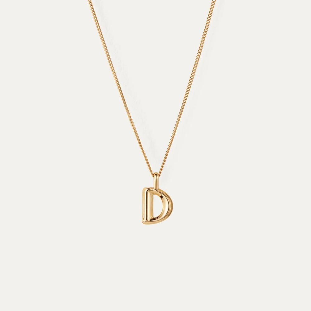 Gold Initial Pendant Necklace